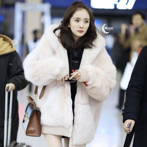 women's fur & faux women winter street style fashion mid-length solid colorbig pocket coat ladies plus size with cap plush zy44, Black
women's fur & faux women winter street style fashion mid-length solid colorbig pocket coat ladies plus size with cap plush zy44, Black
