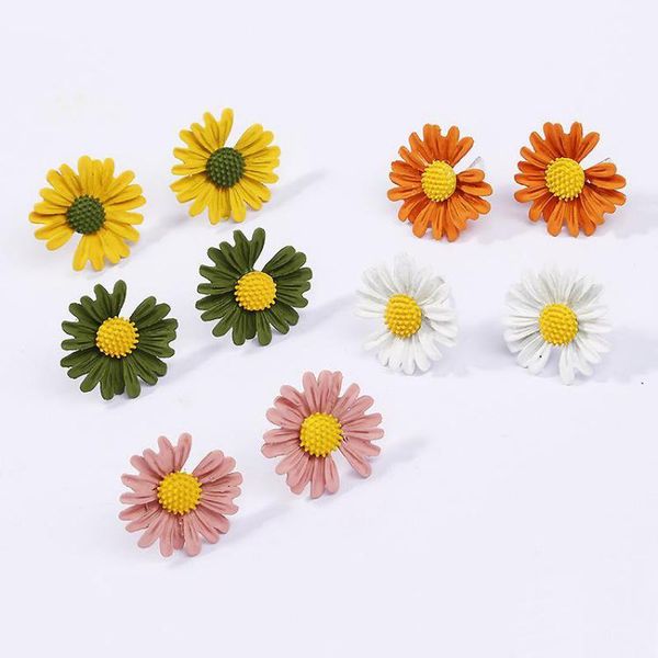 fresh flower earrings small daisy stud for women metal earing yellow white green pink orange sun earring jewelry, Golden;silver
fresh flower earrings small daisy stud for women metal earing yellow white green pink orange sun earring jewelry, Golden;silver
