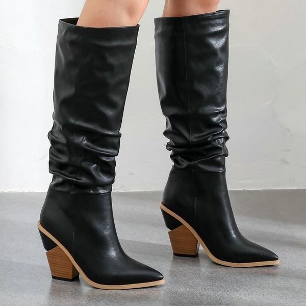 boots children autumn and winter knee length women's high heel thick tube knight, Black
boots children autumn and winter knee length women's high heel thick tube knight, Black