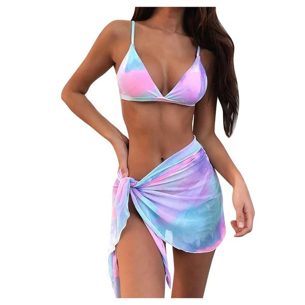 women's swimwear bikini 2021 swimsuit push up set bathing suit women tie-dye print three-piece skirt style biquini beachwear, White;black
women's swimwear bikini 2021 swimsuit push up set bathing suit women tie-dye print three-piece skirt style biquini beachwear, White;black