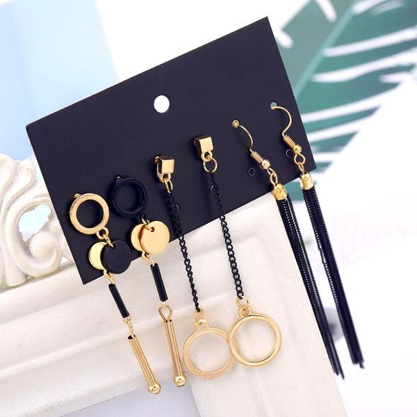 pcs/set fashion geometric vintage stud earrings for woman contrast tassel round gold black color set jewelry, Golden;silver
pcs/set fashion geometric vintage stud earrings for woman contrast tassel round gold black color set jewelry, Golden;silver