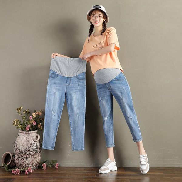 maternity bottoms pregnancy stretch haroun pants plus size belly jeans with holes spring and summer pregnant women trousers, White
maternity bottoms pregnancy stretch haroun pants plus size belly jeans with holes spring and summer pregnant women trousers, White