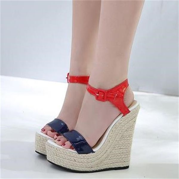 sandals 15cm luxury women shoes red blue high heel platform wees designer size 35 to 40, Black
sandals 15cm luxury women shoes red blue high heel platform wees designer size 35 to 40, Black