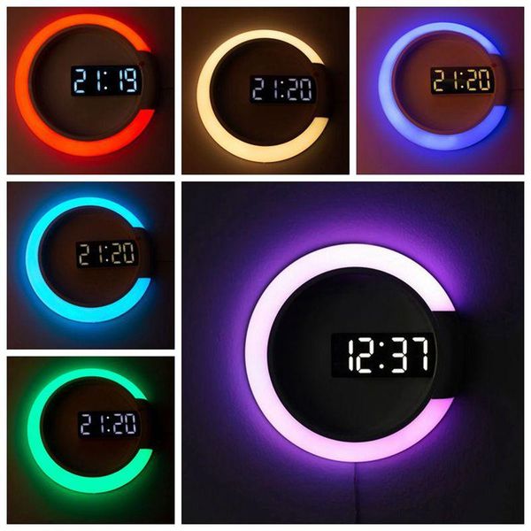 wall clocks 3d led digital clock mirror hollow alarm 7 colors dimmable temperature night light for home living room decoration
wall clocks 3d led digital clock mirror hollow alarm 7 colors dimmable temperature night light for home living room decoration