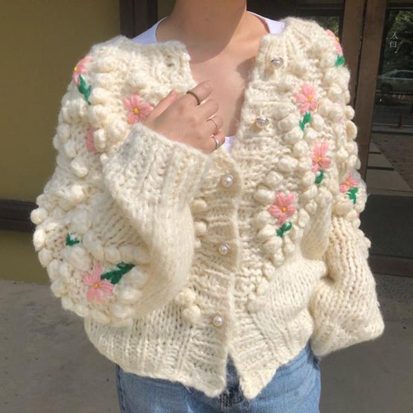 women's knits & tees korean autumn and winter o neck pearl buckle heavy industry three-dimensional ball decoration warm cardigan sweate, White
women's knits & tees korean autumn and winter o neck pearl buckle heavy industry three-dimensional ball decoration warm cardigan sweate, White