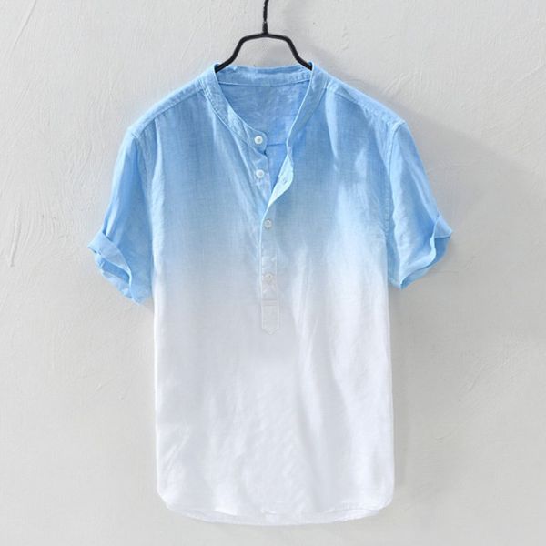 men's shirts 2021 ummer hort leeve cool thin breathable youth tand collar dye gradually changing color matching, White;black
men's shirts 2021 ummer hort leeve cool thin breathable youth tand collar dye gradually changing color matching, White;black