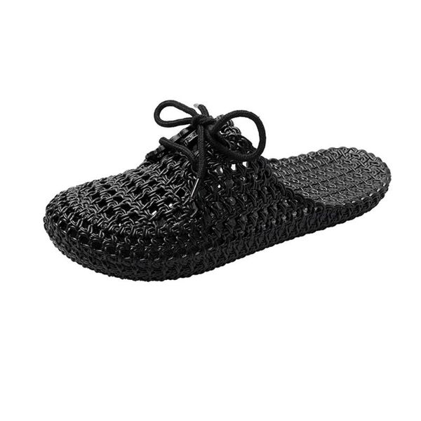 non-slip soft-bottomed casual charming women beach breathable slippers lace-up bathing slip-on rome style, Black
non-slip soft-bottomed casual charming women beach breathable slippers lace-up bathing slip-on rome style, Black