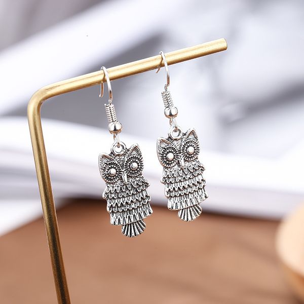 folk earrings owl earrings female personality long metal animal earrings, Silver
folk earrings owl earrings female personality long metal animal earrings, Silver