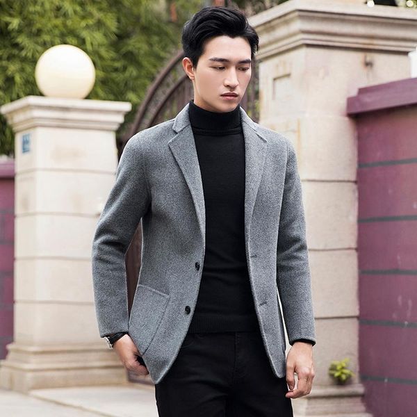 men's suits & blazers luxury men blazer winter double-faced woolen suit jacket fashion business slim terno masculino, White;black
men's suits & blazers luxury men blazer winter double-faced woolen suit jacket fashion business slim terno masculino, White;black