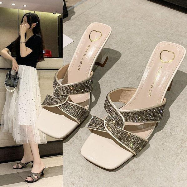 slippers 2021 summer square-toe fashion chunky heels rhinestone fairy wind girl, Black
slippers 2021 summer square-toe fashion chunky heels rhinestone fairy wind girl, Black