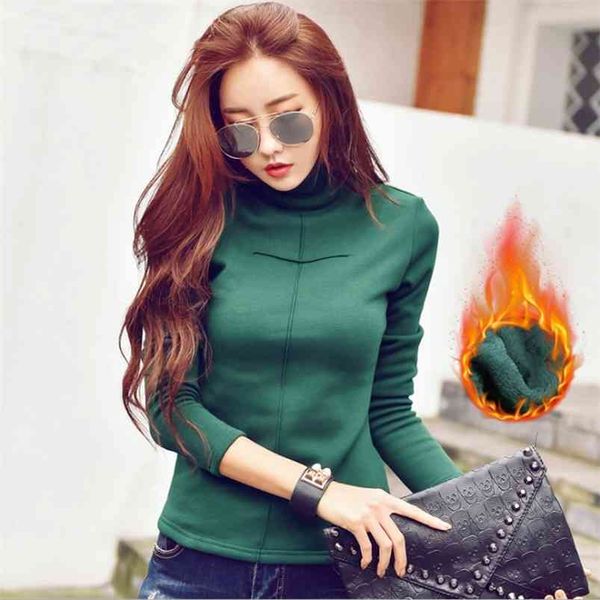 thick fleece t shirt women turtleneck long sleeve female cotton plus size s-3xl winter tshirt bottoming ropa mujer t89708 210421, Black;gray
thick fleece t shirt women turtleneck long sleeve female cotton plus size s-3xl winter tshirt bottoming ropa mujer t89708 210421, Black;gray