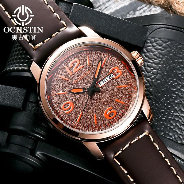 wristwatches mens watches ochstin waterproof auto date clock male leather strap casual quartz watch men sports wrist, Slivery;brown
wristwatches mens watches ochstin waterproof auto date clock male leather strap casual quartz watch men sports wrist, Slivery;brown