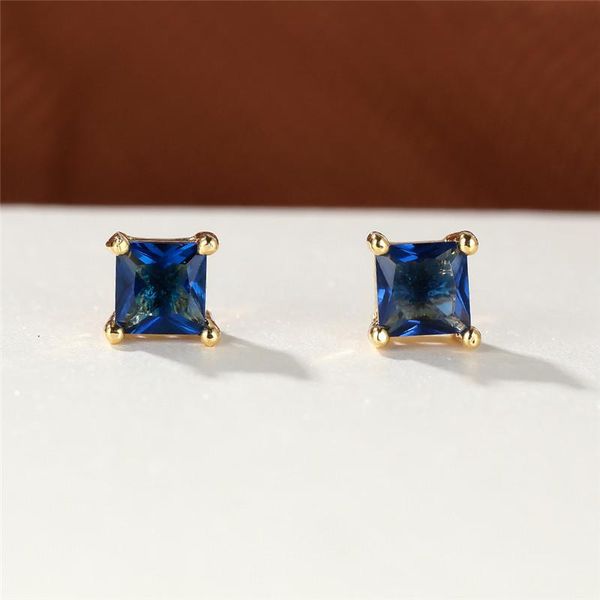 stud blue crystal zircon small earrings 4mm square stone minimalist gold color wedding for women party jewelry, Golden;silver
stud blue crystal zircon small earrings 4mm square stone minimalist gold color wedding for women party jewelry, Golden;silver