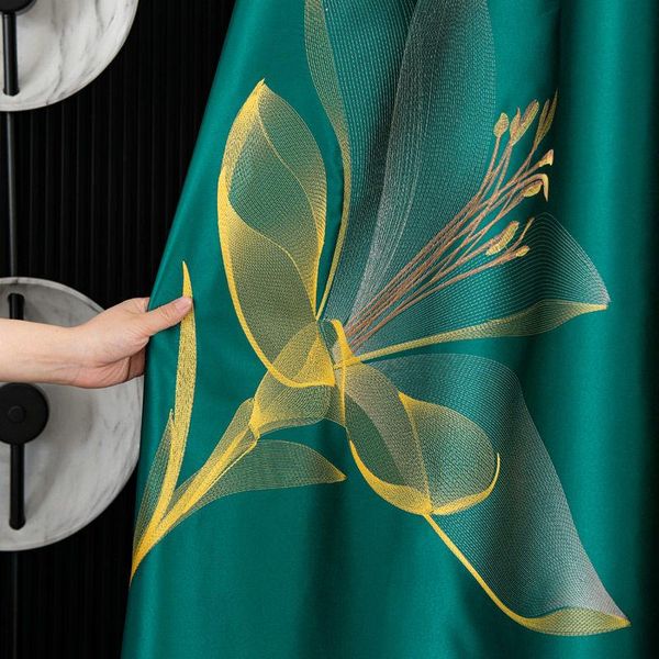 curtain & drapes modern lily embroidered full blackout shading finished bedroom living room balcony window fabric 
curtain & drapes modern lily embroidered full blackout shading finished bedroom living room balcony window fabric