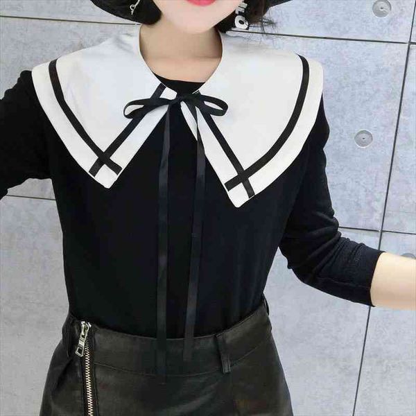 wild fashion pattern shawl womens shirt chiffon folds belt accessories fake detachable solid lapel blouse peter pan, White
wild fashion pattern shawl womens shirt chiffon folds belt accessories fake detachable solid lapel blouse peter pan, White