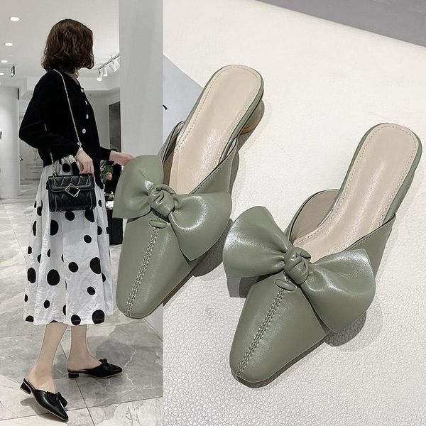 women pu leather slippers ladies slip on butterfly knot crude heels woman shoes female casual fashion platform sandals 2021, Black
women pu leather slippers ladies slip on butterfly knot crude heels woman shoes female casual fashion platform sandals 2021, Black