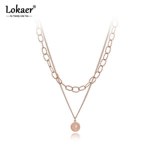 lokaer bohemia stainless steel double-layer choker necklace queen avatar charm pendant chain & link jewelry for women n20049 chains, Silver
lokaer bohemia stainless steel double-layer choker necklace queen avatar charm pendant chain & link jewelry for women n20049 chains, Silver