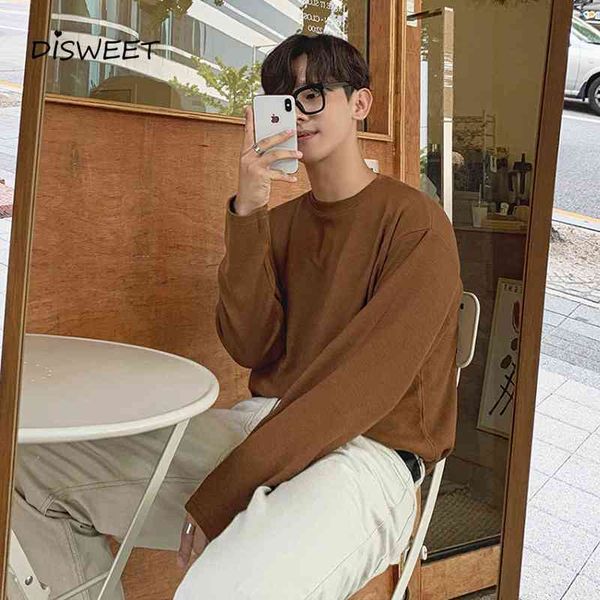 t shirt casual solid round neck long sleeve t-shirt boy korean slim autumn men's loose top, White;black
t shirt casual solid round neck long sleeve t-shirt boy korean slim autumn men's loose top, White;black