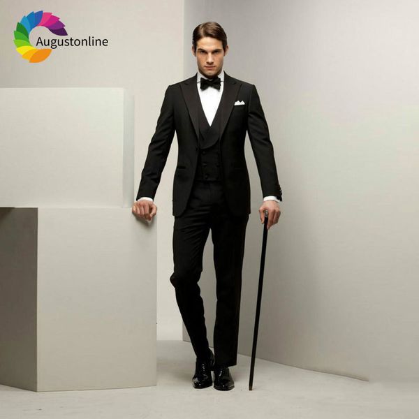 men's suits & blazers italian black men wedding slim fit groom tuxedo custom made groomsmen man blazer masculino 3piece jacke, White;black
men's suits & blazers italian black men wedding slim fit groom tuxedo custom made groomsmen man blazer masculino 3piece jacke, White;black