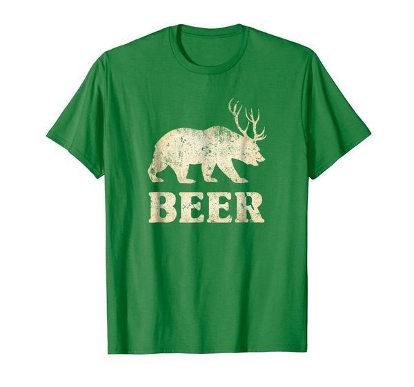 vintage bear deer funny beer t-shirt, White;black
vintage bear deer funny beer t-shirt, White;black