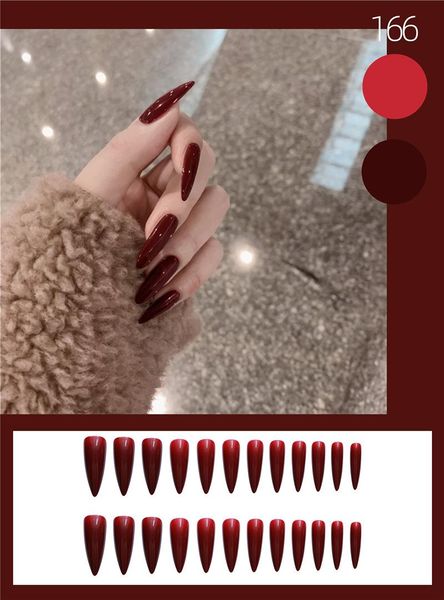 false nails 24pcs fake red wine fench style glue type removable coffin super long paragraph manicure fully covered nail decoration, Red;gold
false nails 24pcs fake red wine fench style glue type removable coffin super long paragraph manicure fully covered nail decoration, Red;gold