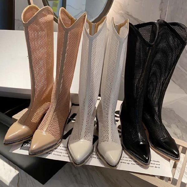 boots classic hollow women pointed toe square heels sandals summer shoes zapatos de mujer, Black
boots classic hollow women pointed toe square heels sandals summer shoes zapatos de mujer, Black