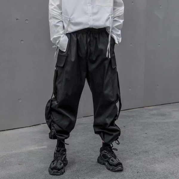 aprilmomo hip hop big pockets cargo pants men 2021 tactical elastic waist fashion joggers oversized ribbons casual trousers men's, Black
aprilmomo hip hop big pockets cargo pants men 2021 tactical elastic waist fashion joggers oversized ribbons casual trousers men's, Black