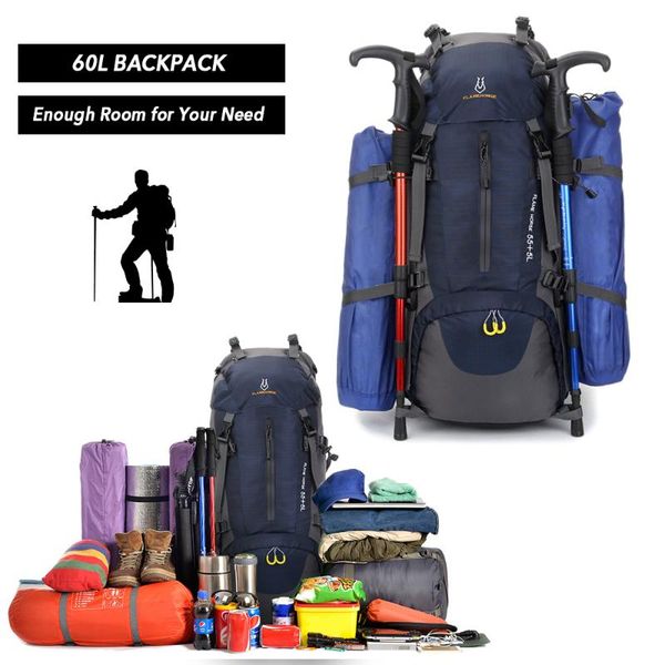 outdoor bags 60l climbing backpack rucksack water-resistant sport mountaineering travel with shoe compartment for men women
outdoor bags 60l climbing backpack rucksack water-resistant sport mountaineering travel with shoe compartment for men women