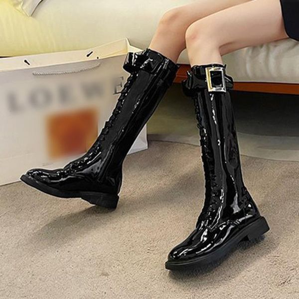 boots 2021 fashion motorcycle punk style woman knee high lace up zipper platform thick soled patent leather ladies boot black
boots 2021 fashion motorcycle punk style woman knee high lace up zipper platform thick soled patent leather ladies boot black