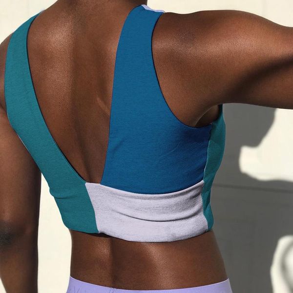 gym clothing no padded yoga bra sports splice knitted tank elastic fitness backless workout energy women active wear, White;black
gym clothing no padded yoga bra sports splice knitted tank elastic fitness backless workout energy women active wear, White;black