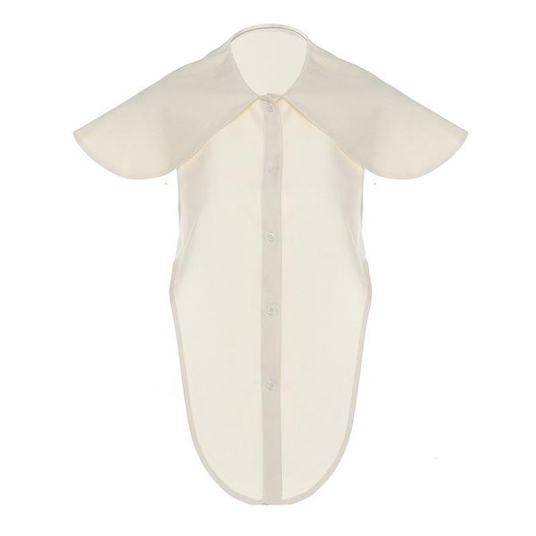 shirt personality big doll collar back tie hollow simple solid color 0204 women's blouses & shirts, White
shirt personality big doll collar back tie hollow simple solid color 0204 women's blouses & shirts, White