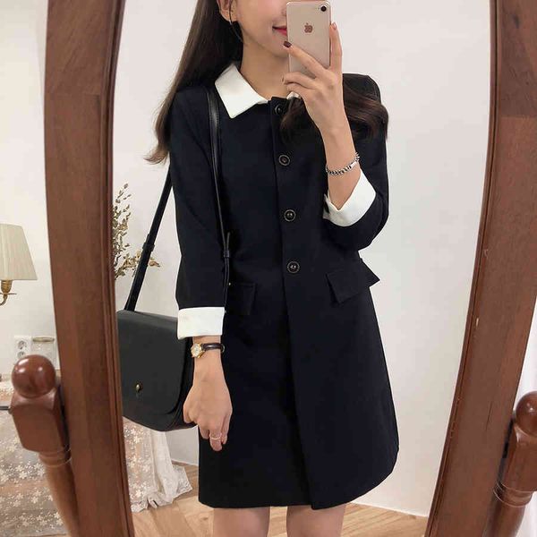 new plus size long sleeve long shirt dress women casual patchwork dresses autumn dress girls black dresses robe femme vestido 210420, Black;gray
new plus size long sleeve long shirt dress women casual patchwork dresses autumn dress girls black dresses robe femme vestido 210420, Black;gray