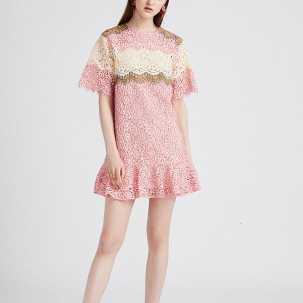 crew sweet pink lace women dresses summer short sleeve loose straight female ruffles cute party dress robe omighty dames, Black;gray
crew sweet pink lace women dresses summer short sleeve loose straight female ruffles cute party dress robe omighty dames, Black;gray