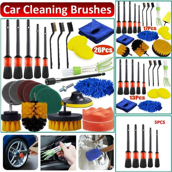 car sponge 26/17/13/5pcs upgrade cleaning brush tool set bristle washing working with electric drill
car sponge 26/17/13/5pcs upgrade cleaning brush tool set bristle washing working with electric drill