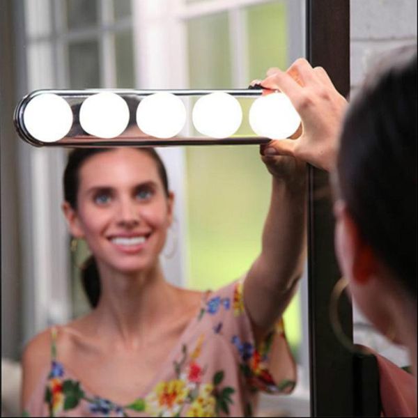 compact mirrors 5 bulb hollywood led makeup mirror light 3-color stepless dimmable dressing vanity table bathroom wall lamp battery powered
compact mirrors 5 bulb hollywood led makeup mirror light 3-color stepless dimmable dressing vanity table bathroom wall lamp battery powered