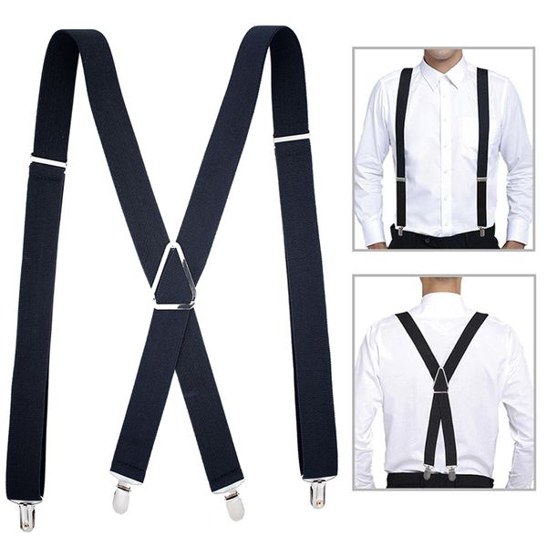 solid color suspenders braces with clips for women men x back adjustable elastic large size tirante trousers strap bretele, Black;white
solid color suspenders braces with clips for women men x back adjustable elastic large size tirante trousers strap bretele, Black;white