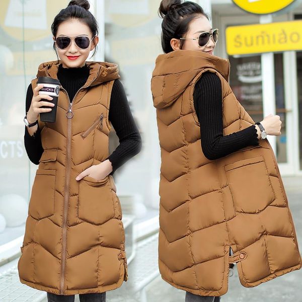 women's vests cotton jacket waistcoat mid-length korean outer female 2021 autumn and winter large size vest coats, Black;white
women's vests cotton jacket waistcoat mid-length korean outer female 2021 autumn and winter large size vest coats, Black;white
