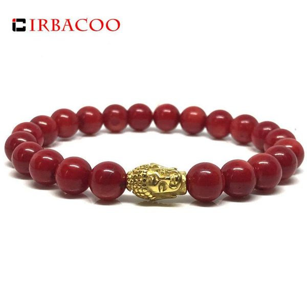 charm bracelets irbacoo 2021 cool men's bracelet red coral stone stainless steel gold buddha head for men women jewelry, Golden;silver
charm bracelets irbacoo 2021 cool men's bracelet red coral stone stainless steel gold buddha head for men women jewelry, Golden;silver
