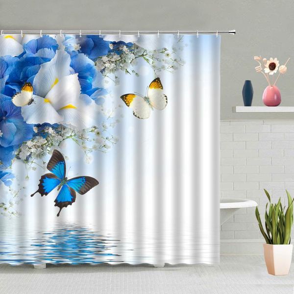 shower curtains floral curtain blue and white wild flowers monarch butterflies lily art prints cloth fabric bathroom decor set with hooks
shower curtains floral curtain blue and white wild flowers monarch butterflies lily art prints cloth fabric bathroom decor set with hooks