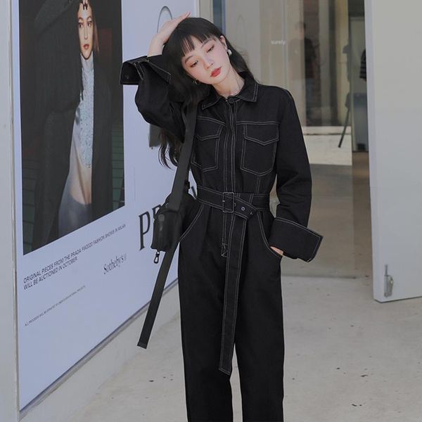 women's jumpsuits & rompers overall stylish clothing thin and beautiful overalls 2021 black spring fall, Black;white
women's jumpsuits & rompers overall stylish clothing thin and beautiful overalls 2021 black spring fall, Black;white