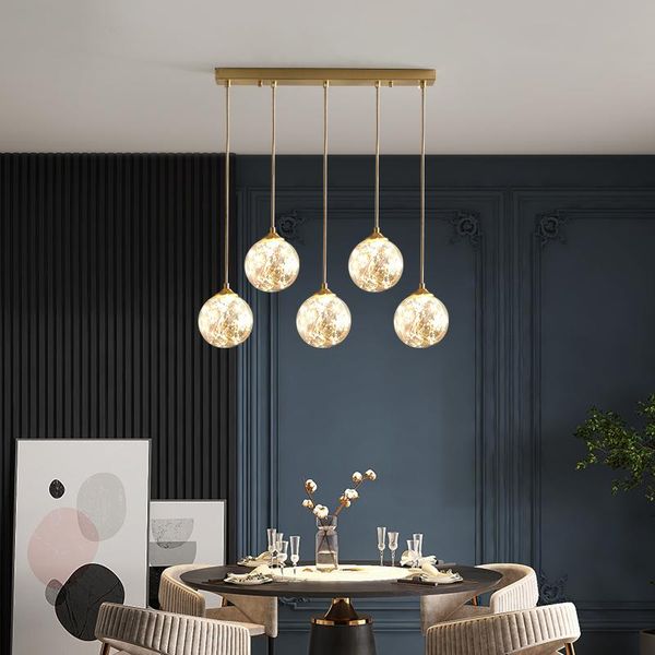 nordic golden round led pendant lamp luxury gypsophila glass ball copper hanging light home decoration for dining room kitchen lamps
nordic golden round led pendant lamp luxury gypsophila glass ball copper hanging light home decoration for dining room kitchen lamps