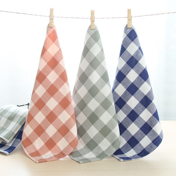 cotton gauze plaid square soft water absorbent children's 34 * 34 small towel, Blue;white
cotton gauze plaid square soft water absorbent children's 34 * 34 small towel, Blue;white