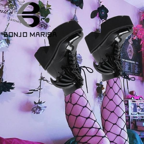 boots bonjomarisa 2021 brand platform chunky heel bat wing lace up zipper goth black punk cool women's street ankle
boots bonjomarisa 2021 brand platform chunky heel bat wing lace up zipper goth black punk cool women's street ankle