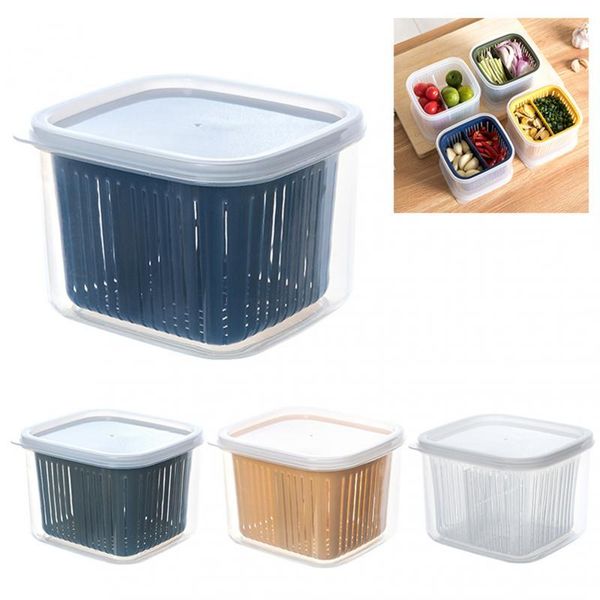 thickened transparent double-layer separable drainable preservation box refrigerator storage basket kitchen gadget bottles & jars
thickened transparent double-layer separable drainable preservation box refrigerator storage basket kitchen gadget bottles & jars
