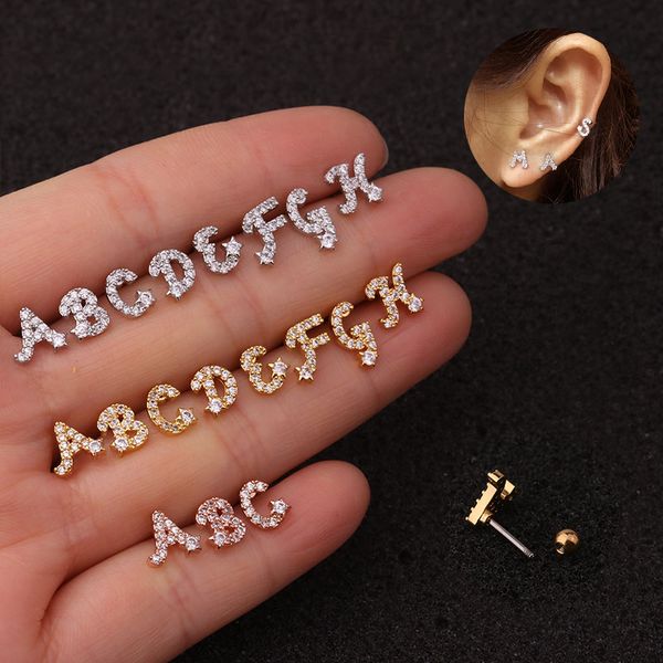 stainles steel 26 english letters cartilage earrings helix tragus stud earring ear piercing jewelry, Golden;silver
stainles steel 26 english letters cartilage earrings helix tragus stud earring ear piercing jewelry, Golden;silver