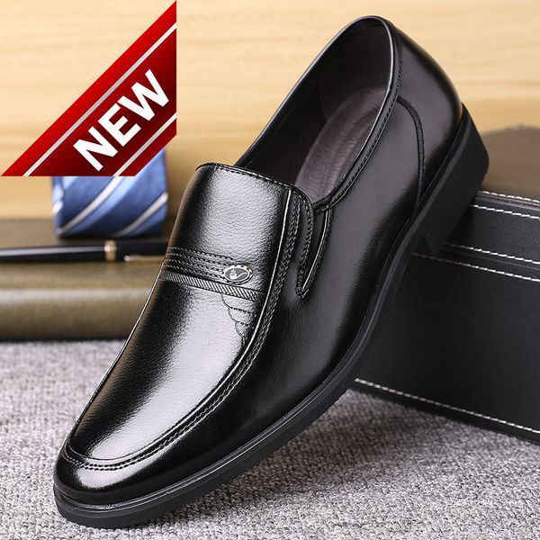 junst four seasons classic business dress leather single fashion overshoot men's dad's shoes, Black
junst four seasons classic business dress leather single fashion overshoot men's dad's shoes, Black
