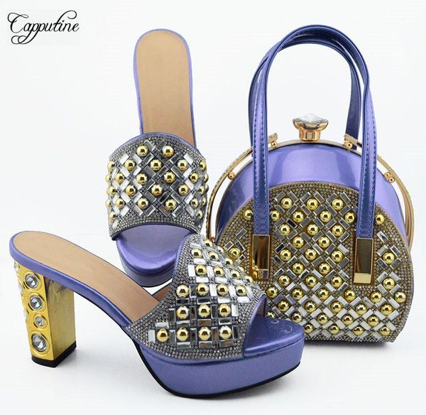 dress shoes amazing voilet color high heel matching with handbag set for evning party md007 height 10cm, Black 
dress shoes amazing voilet color high heel matching with handbag set for evning party md007 height 10cm, Black
