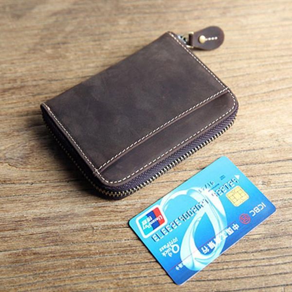 100% genuine leather men wallet mens vintage crazy horse small zipper wallets coin purse pocket card holder, Red;black
100% genuine leather men wallet mens vintage crazy horse small zipper wallets coin purse pocket card holder, Red;black