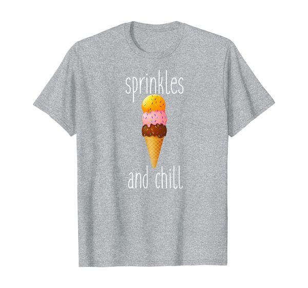 cute for summer sprinkles and chill ice cream cone graphic t-shirt, White;black
cute for summer sprinkles and chill ice cream cone graphic t-shirt, White;black