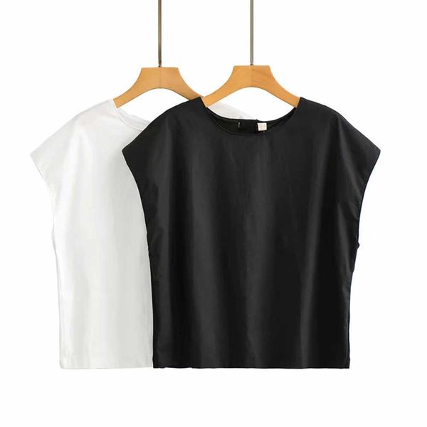 bbwm 2021 summer women's casual t-shirt sleeveless vest loose back single breasted design fashionable style y0621, White
bbwm 2021 summer women's casual t-shirt sleeveless vest loose back single breasted design fashionable style y0621, White